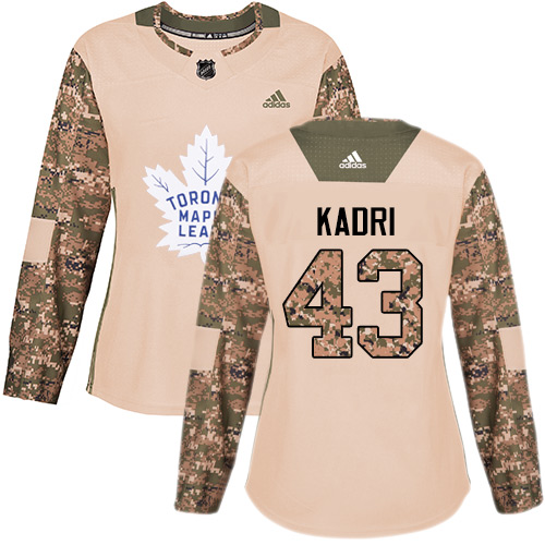 Adidas Maple Leafs #43 Nazem Kadri Camo Authentic Veterans Day Women's Stitched NHL Jersey